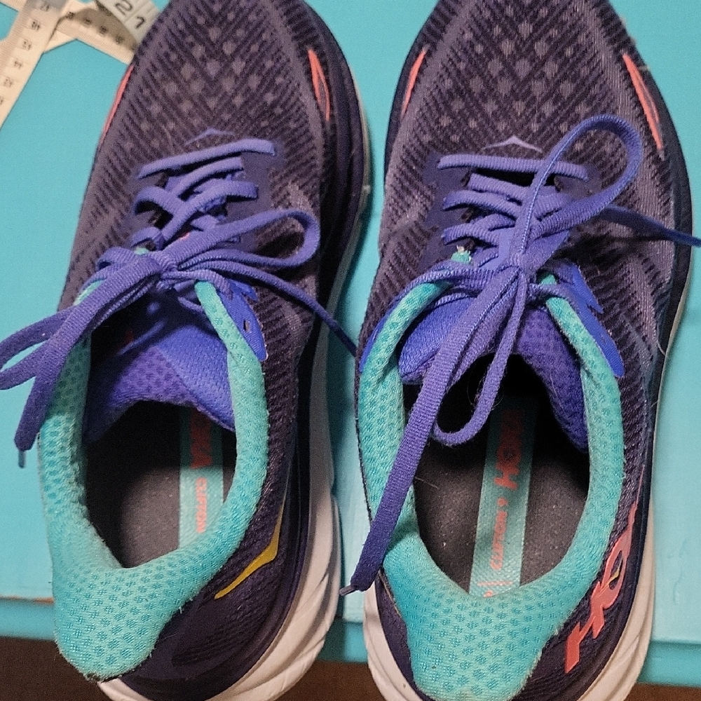 Hoka Women's Purple and Teal Athletic Shoes